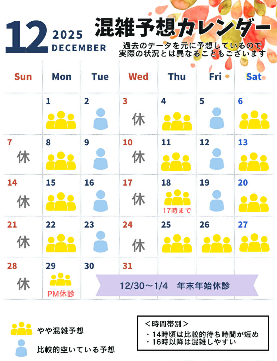 混雑予想カレンダー_2025年12月
